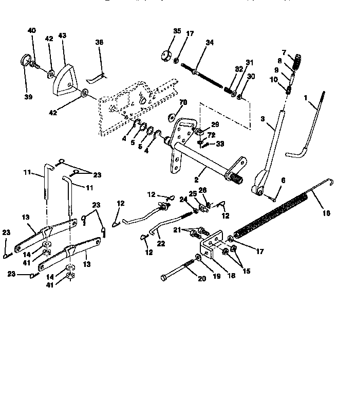 Craftsman 917258912 lift assemlby diagram