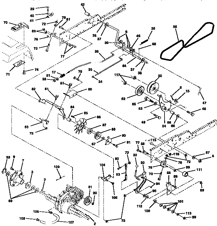 Craftsman 917258872 ground drive diagram