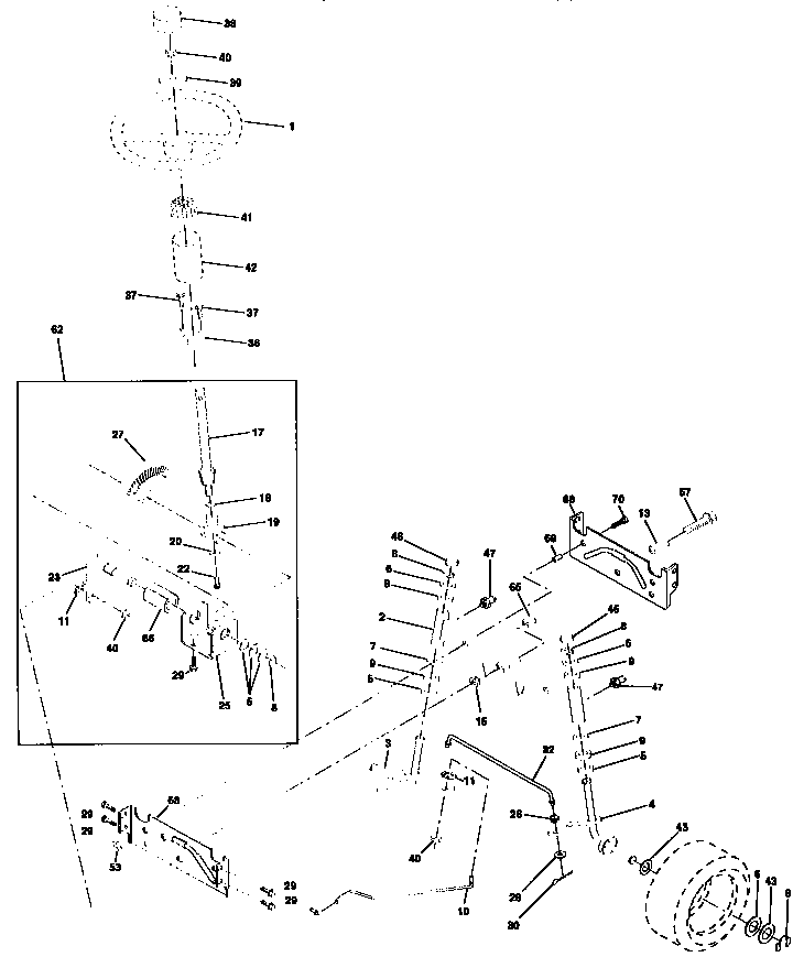 Craftsman 917258452 steering assembly diagram