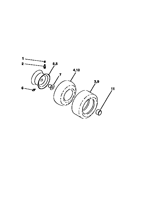 Craftsman 917258452 wheels and tires diagram