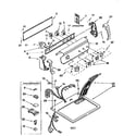 Kenmore 11066822691 top and console diagram