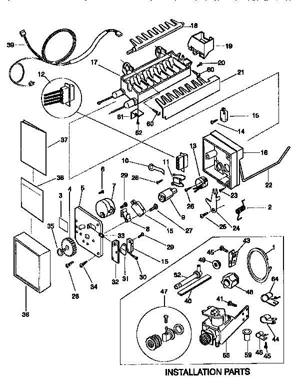 Kenmore 2539366746 icemaker diagram