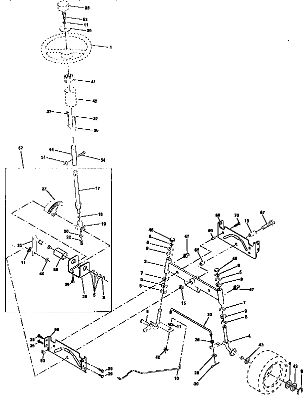 Craftsman 917259546 steering assembly diagram