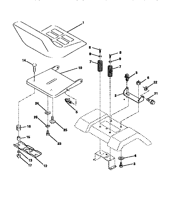 Craftsman 917259546 seat assembly diagram