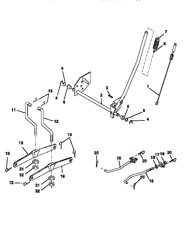 Craftsman 917259546 mower lift diagram