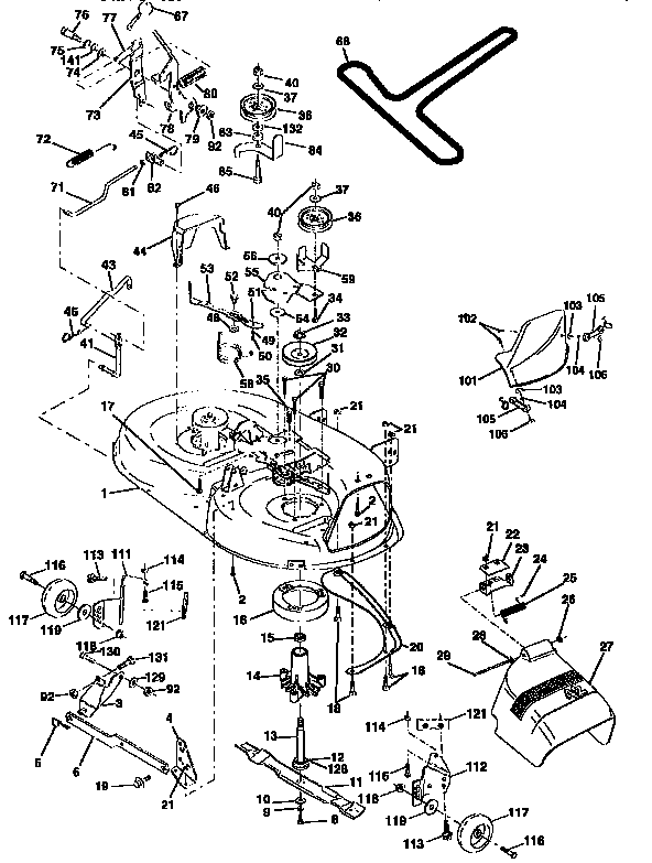 Craftsman 917259546 mower deck diagram