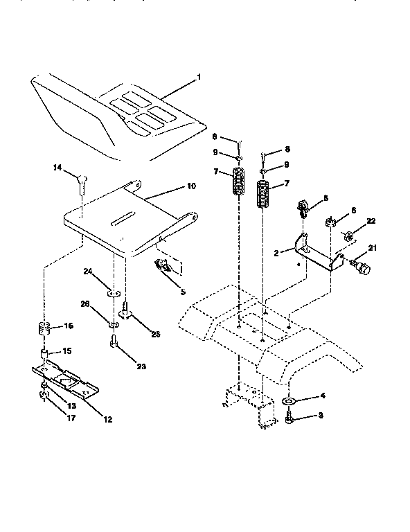 Craftsman 917259556 seat assembly diagram