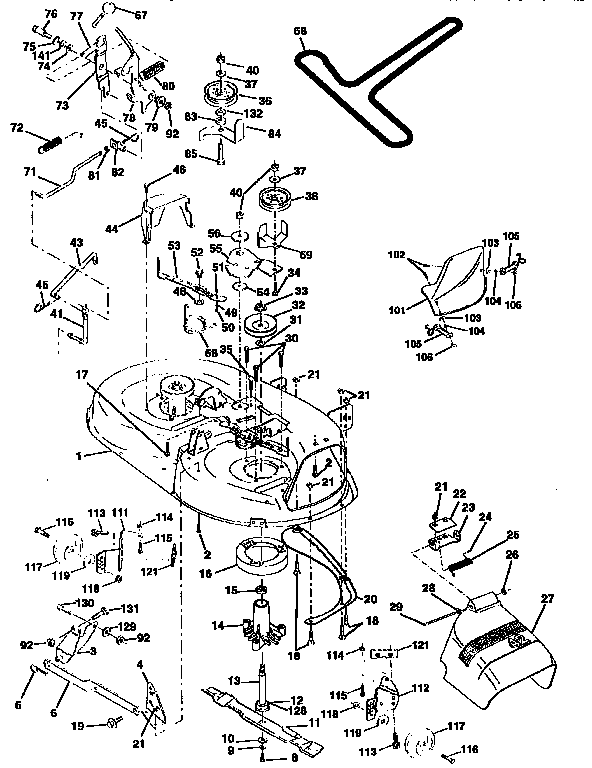 Craftsman 917259556 mower deck diagram