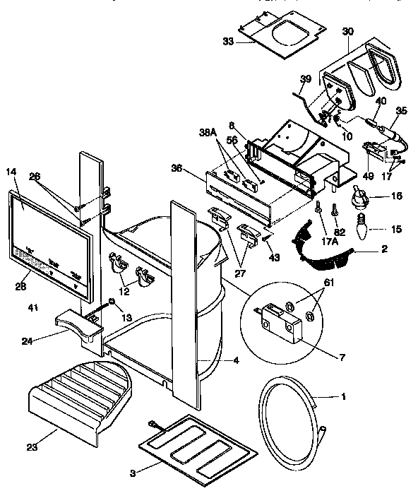 Kenmore 25357685791 dispenser diagram