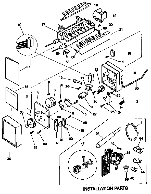 Kenmore 25357685791 icemaker diagram