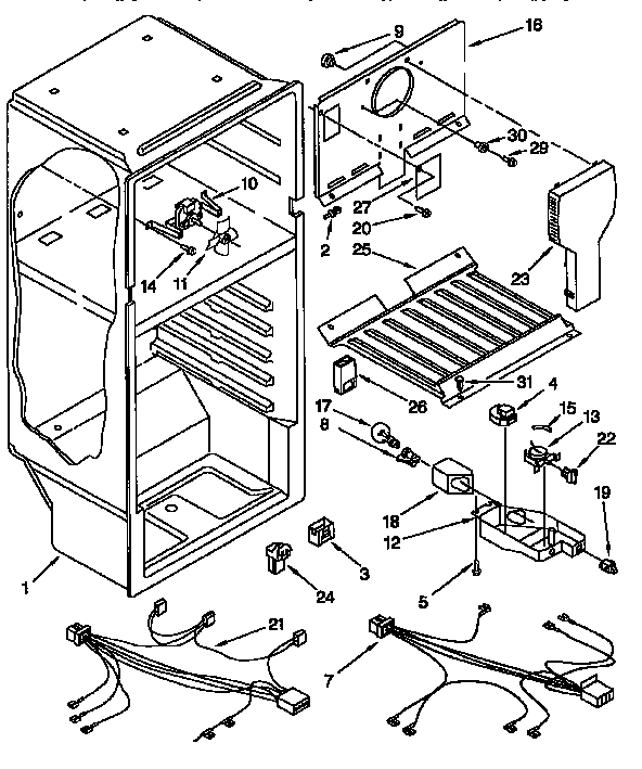 Whirlpool ET14JMXFW01 liner diagram