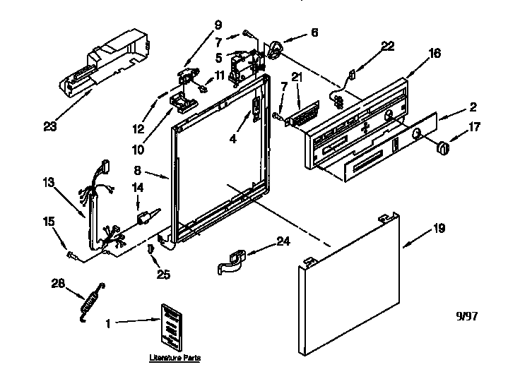 Kenmore 66515751790 frame and console diagram