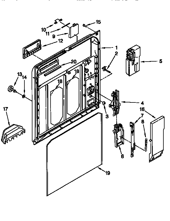 Kenmore 66515751790 inner door diagram