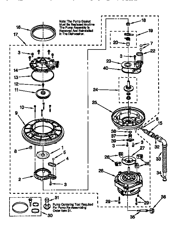 Kenmore 66515955790 pump and motor diagram