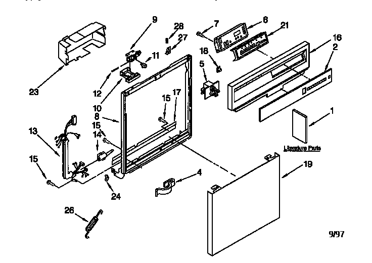 Kenmore 66515891790 frame and console diagram