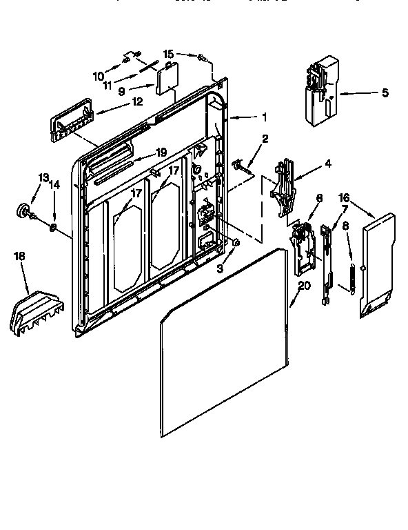 Kenmore 66516798790 inner door diagram