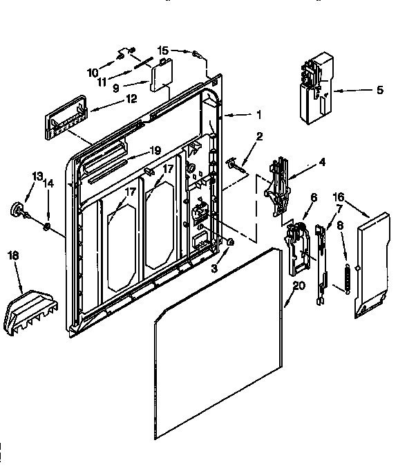 Kenmore 66515791790 inner door diagram