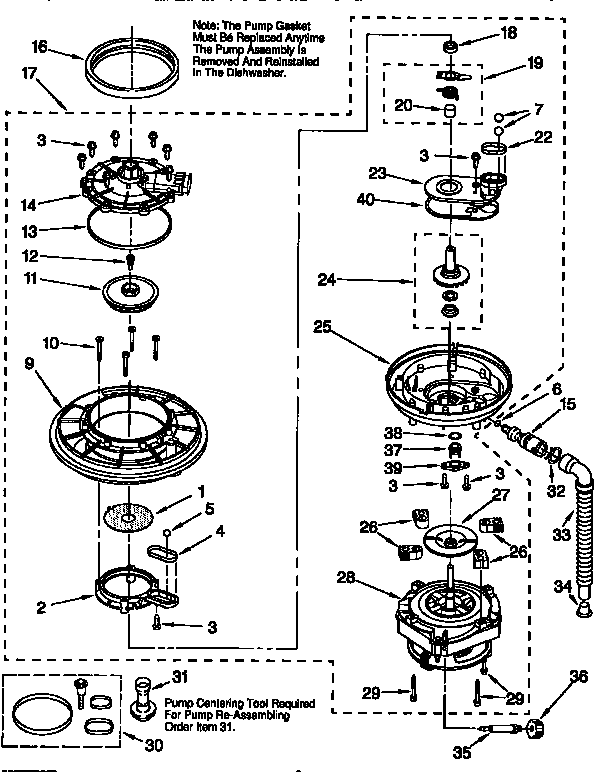 Kenmore 66515791790 pump and motor diagram