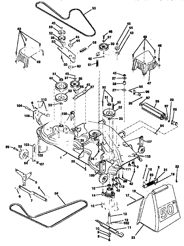Craftsman 917258902 mower deck diagram