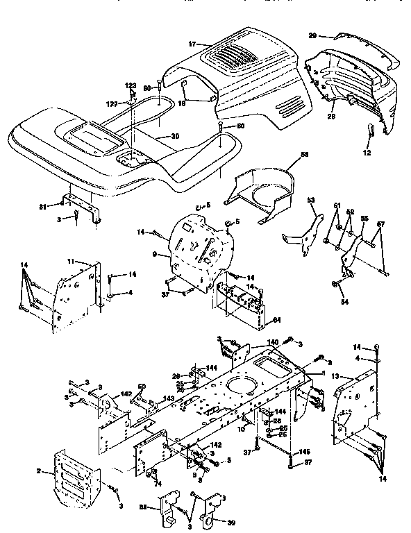 Craftsman 917259545 chassis and enclosures diagram