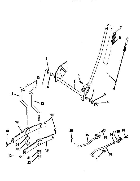Craftsman 917259545 mower lift diagram
