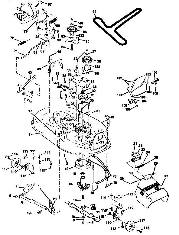 Craftsman 917259545 mower deck diagram