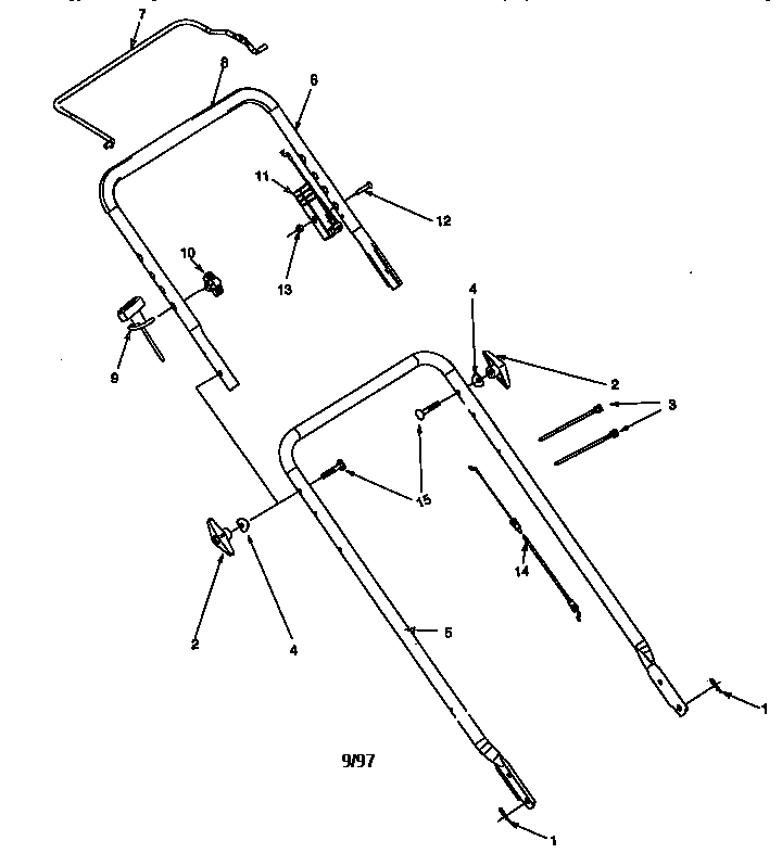 Craftsman 247370350 handle assembly diagram