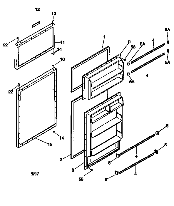 Kenmore 25367800791 doors diagram