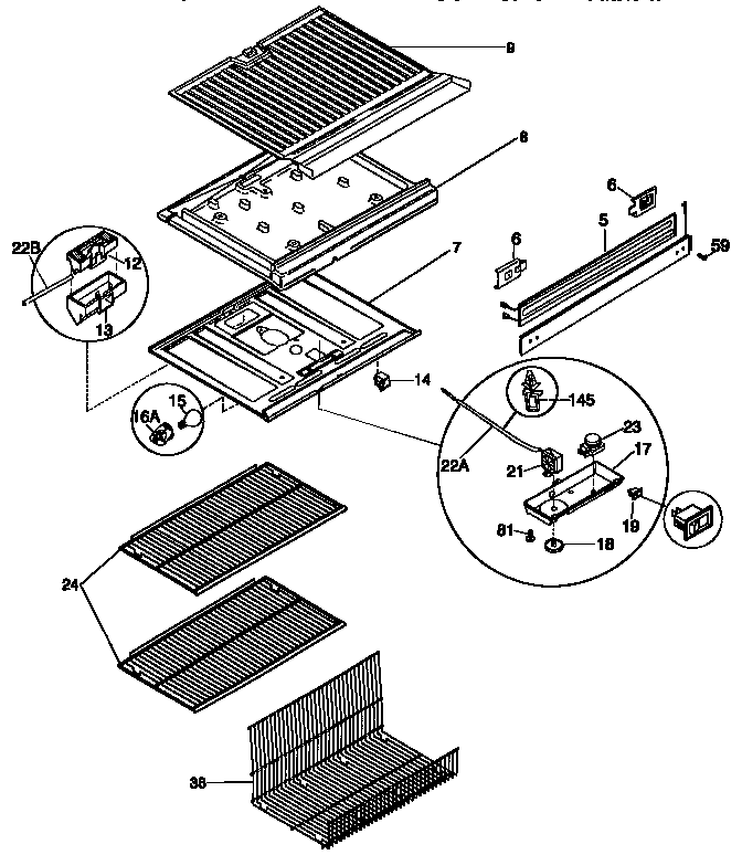Kenmore 25367800791 shelves and accessories diagram