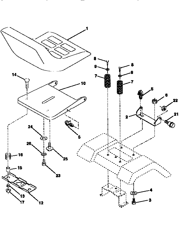 Craftsman 917259547 seat assembly diagram