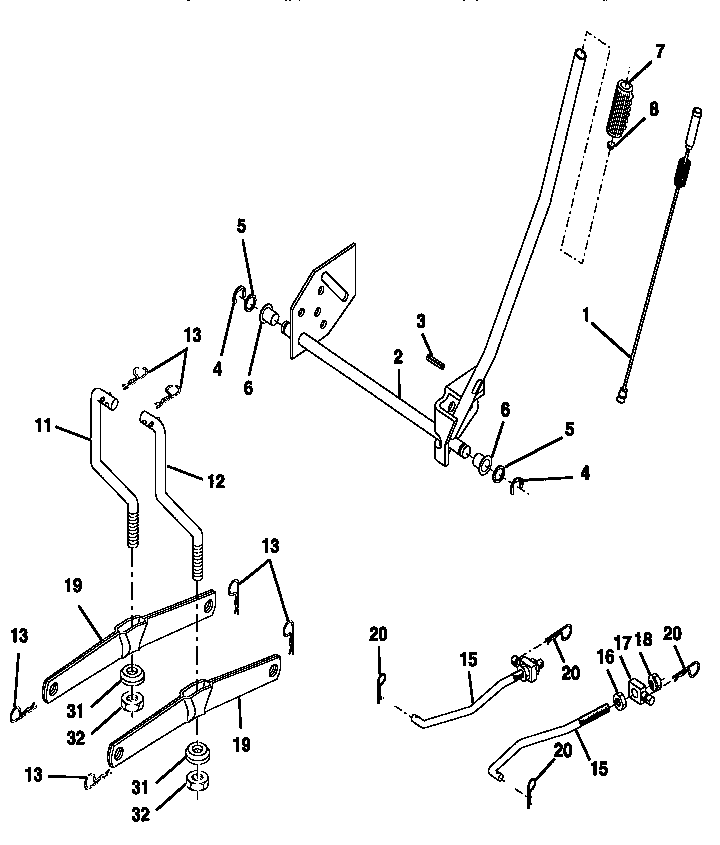 Craftsman 917259547 mower lift diagram