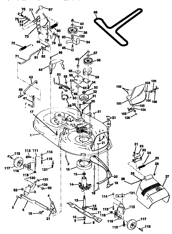 Craftsman 917259547 mower deck diagram