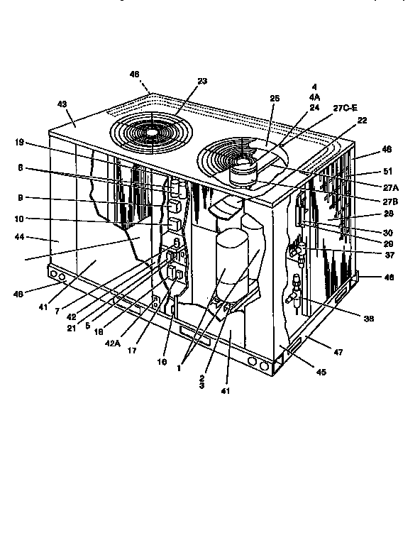 York H2CE120A46A cabinet diagram