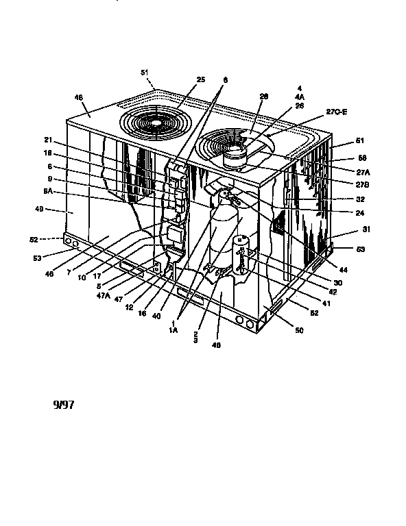 York E1FB120A46 condensing unit diagram