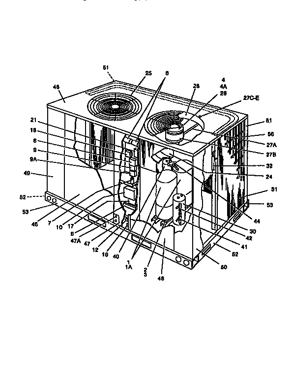 York E1FB120A58 condensing unit diagram