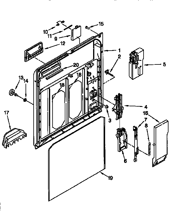 Kenmore 66515751791 inner door diagram