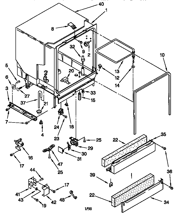 Kenmore 66515751791 tub assembly diagram