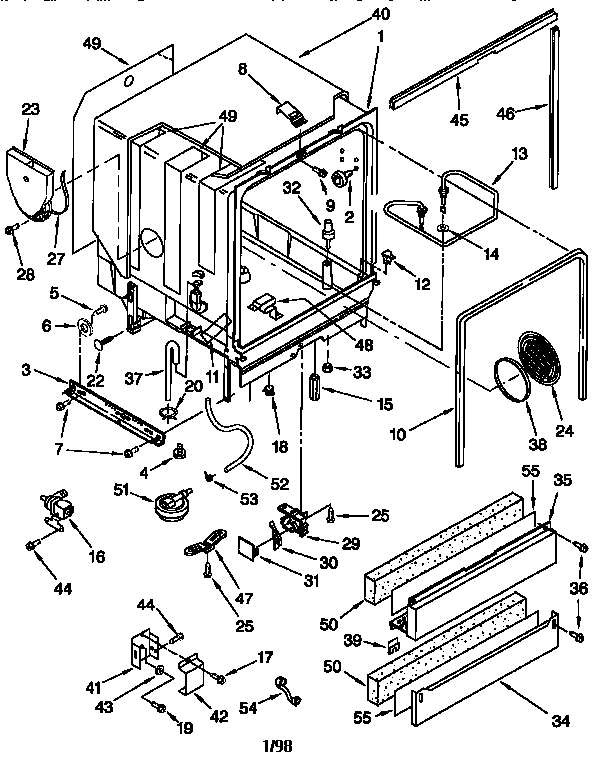 Kenmore 66515955791 tub assembly diagram