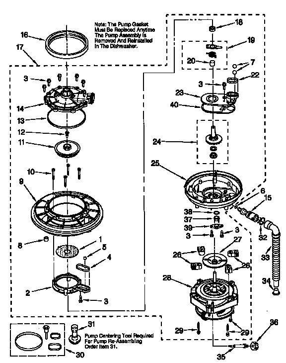 Kenmore 66515955791 pump and motor diagram