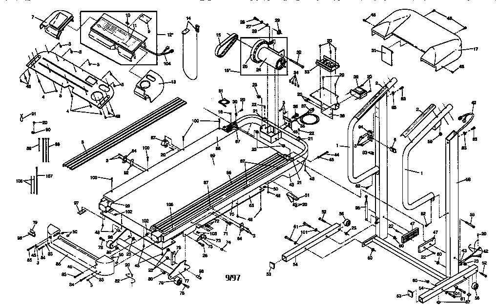 Weslo WLTL11570 unit parts diagram
