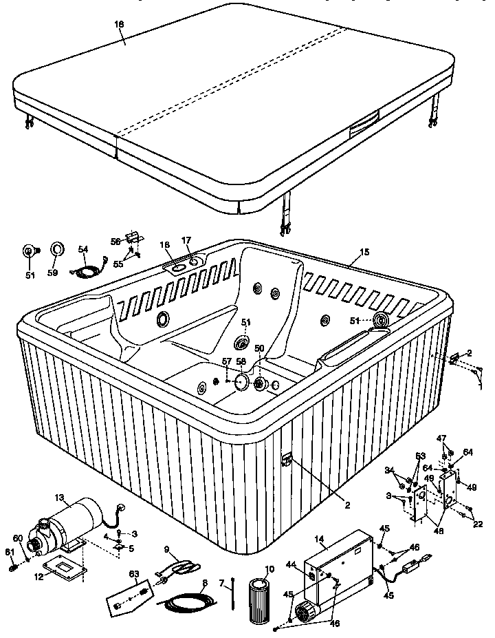 Weslo WLHS40070 spa unit diagram