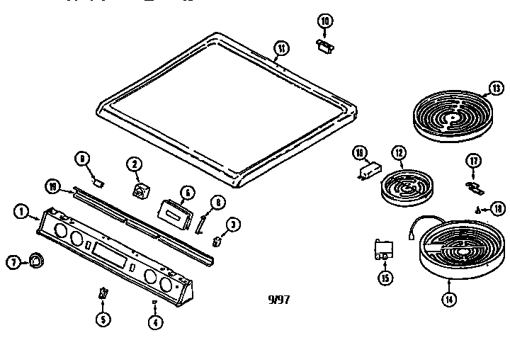 Kenmore 62946775690 top assembly diagram