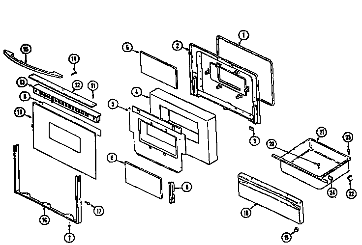 Kenmore 62946775690 door/drawer (serial prefix 11) diagram