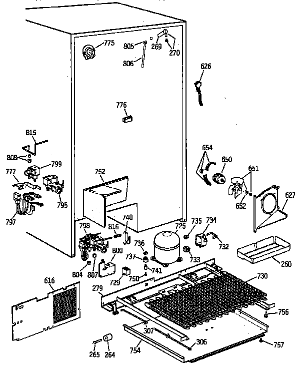 GE TPX24PBZABB unit parts diagram