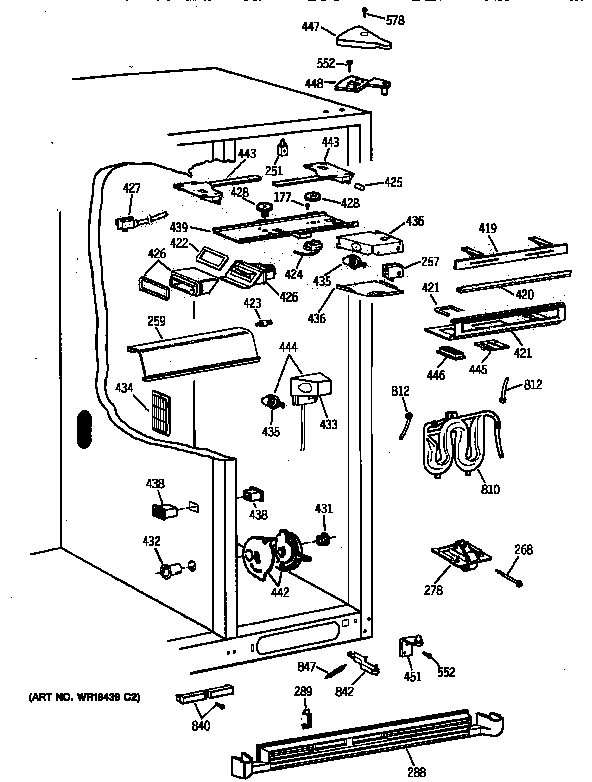 GE TPG24PFZAWW fresh food section diagram
