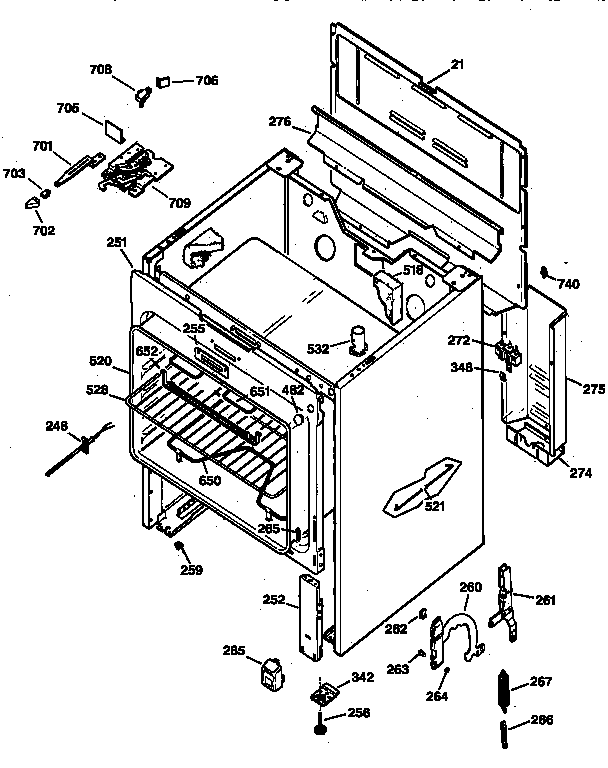 GE JBP19GS2 body parts diagram