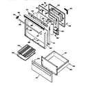 GE JBP45G*R2 door & drawer parts diagram