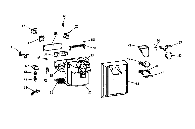Kenmore 36358062890 dispenser diagram