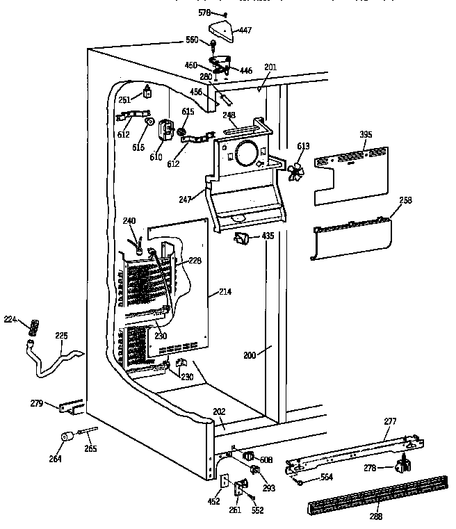 Kenmore 36358062890 freezer section diagram