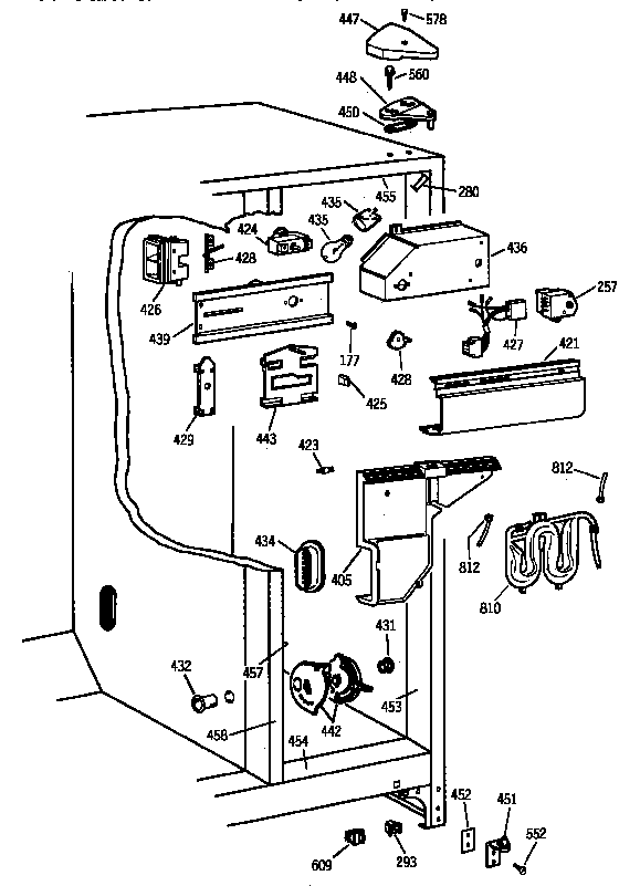 Kenmore 36358062890 fresh food section diagram